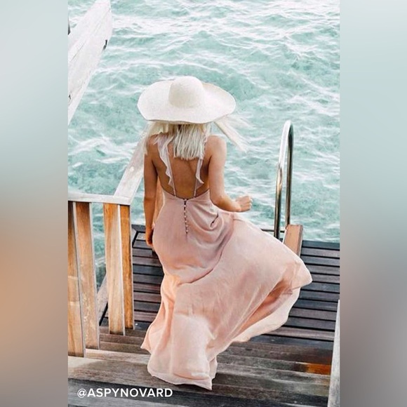 🥂 LULUs Meteoric Rise Blush Maxi Dress. Size MEDIUM. Great Condition! - Picture 3 of 6